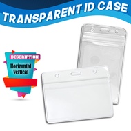 MP00  Transparent Plastic ID Case / ID Holder / ID Protector Vertical & Horizontal