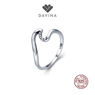 DAVINA Ladies Thea Ring Sterling Silver 925 - Women's Silver S925 Wave Ring