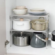 日本霜山 304不鏽鋼可層疊桌上/水槽下兩用置物架