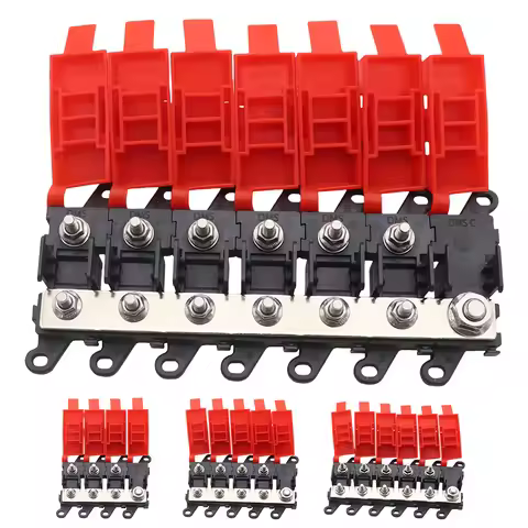 3/4/5/6 Way Car MIDI Fuse Holder Box RV Boat Bus Multi-pole MIDI Fuse Block 200A Bolt On Fuse Type P
