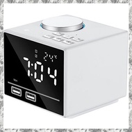 [I O J E] US Plug 1Set Bluetooth Color Changing Alarm Clock Fm Radio With Usb Charging And Speakerphone