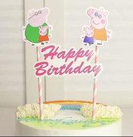 Peppa Pig Birthday Cake Decoration / 生日蛋糕裝飾