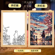 Ins Style Light Painting Creative Room Anime Light Painting Two-Dimensional Anime Girl Custom Light 