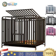 Salome Dog Cage Dog House Crate Thick And Durable Pet Cat Rabbit Cage With Toilet Separation