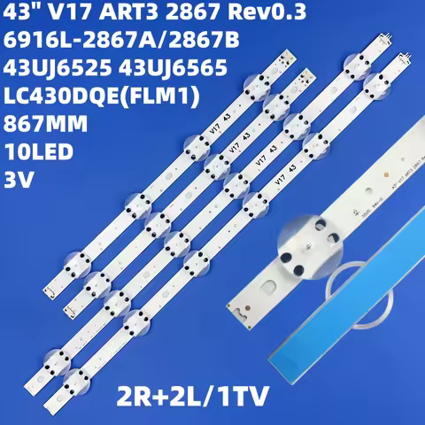 LED Strip for 43UJ6510 43UJ675V 43UJ655V 43UJ651V 43LV340C 43LJ610V 43UJ670V 43LJ622V 43UJ6525 43UJ6