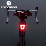 ROCKBROS หมวกกันน็อคขี่จักรยานกันน้ำไฟท้ายสำหรับจักรยานไฟ LED ชาร์จ USB ไฟได้ไฟหลังปั่นจักรยานกลางคืน