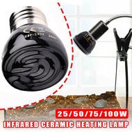 25W / 50W / 75W / 100W E27 far infrared ceramic pet heating lamp lizard turtle spider reptile box heater bulb