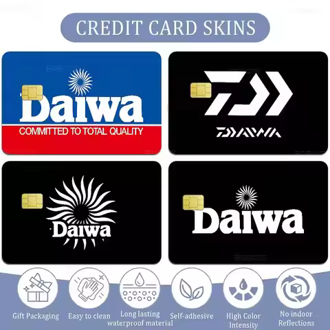 Fashion D-Daiwa Fishing Anime Cartoon Bear Skin Sticker Film Tape Case For Big Credit Debit Card Fro