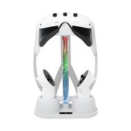 สำหรับ Meta Quest 3แท่นชาร์จสำหรับ Meta Quest 3ไฟ RGB Stand Storage