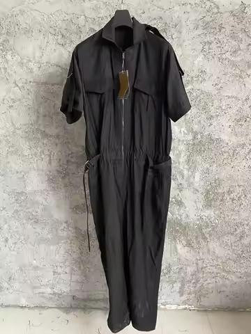 TOP-YAMAMOTO multi-button adjustable wool casual pants