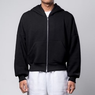 Zipper Boxy Hoodie - Casual Men's Boxy Zipper Hoodie Jacket Zipper Hoodie/