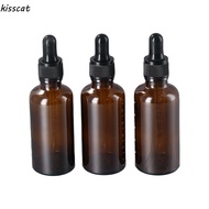 KISSCAT Dropper Bottle with Scale Empty Amber Vials Aromatherapy Travel Essential Oil Dropper Bottle