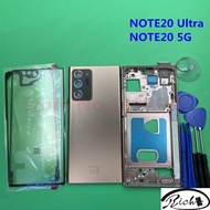 Original Back Battery Cover Case Middle Frame FOR Samsung Galaxy NOTE 20 Ultra 5G Rear Door Housing 