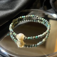 天然綠松石 珍珠 手串 手鍊 巴洛克 珍珠 手鍊 。入門