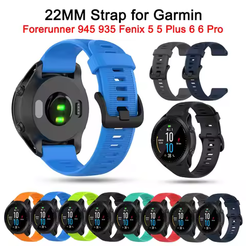 Smart Watch Band For Garmin Forerunner 935 945 Strap 22MM Soft Silicone Bracelet For Garmin Fenix5 5