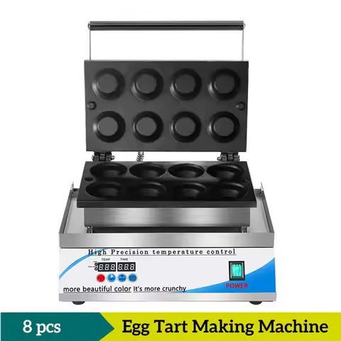 8 Holes Egg Tart Maker Machine Egg Tart Skin Making machine Cupcake Waffle Machine Commercial or Hou