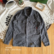 WTAPS Grey Sierra Flannel Longshirt size S • 100% Original