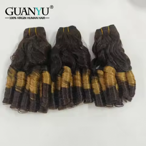T4/27/4 Honey Blonde Funmi Human Hair Bundles Brazilian Human Hair Extensions 3/4 Bundles Deals Huma