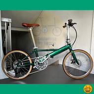 Fnhon Monsoon 22” • 10 Speeds Shimano Tiagra • Litepro Kfun • Folding Bicycle Foldie Folding Fold Bike • 451 tyres • 20” inches • Retro Green • Crius Velocity Master Gust Tornado Blast Dahon Tern Bifold • Customise My Bicycle •