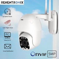 ONVIF 5MP Outdoor WiFi Dome IP Camera Wireless Waterproof Security PTZ Camera 5x Optical Zoom Camera Color Night Vision Camera