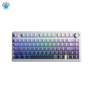 AULA F75  75% Gasket Wireless Mechanical Keyboard Gradient purple side Printed