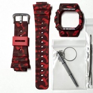 G-SHOCK DW-5600 Bezel and Strap Set, Red Camouflage Band, Bezel and Strap, Red Camo