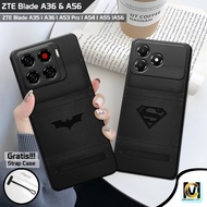 Latest ZTE Blade A56 & ZTE Blade A36 Case 2025 Black Motif | SoftCase HP ZTE Blade A56 | ZTE Blade A