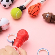ZG285 Cute Creative Boxing Glove Basketball Soccer 0.5mm Writing Pen Bounce Decompression Pen Funny 