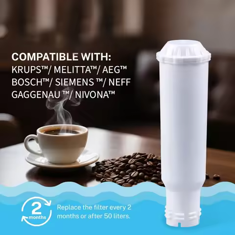 TUV SUD Certified Nivona NIRF700 Water Filter for Krups Claris F088 Melitta 192830 Pro Aqua Coffee M