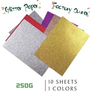 A5 Size 210*148mm 10 Sheets/Pack Glitter Cardstock Paper 250Gsm Flashcard Shiny Glitter paper For Di