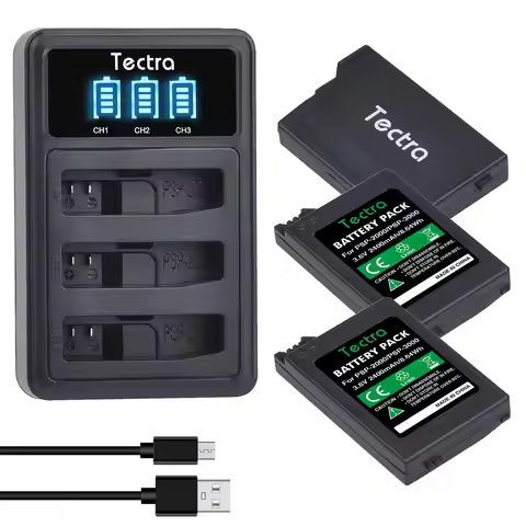 PSP-2004 PSP-2005 PSP-S110 2400mAh Li-ion Gamepad Battery/Charger for Sony PSP-2000 PSP-3006 PlaySta