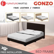 [FurnitureMartSG] Gonzo Divan Bed Frame Fabric / Faux Leather Colour Options - All Sizes Available