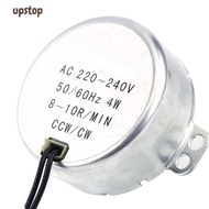 UPSTOTO Synchronous Geared Motor, 8-10RPM Speed 4W Power Turntable Synchronous Motor, 50/60Hz Freque