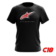 C 18 BAJU MOTOR RIDE ALPAN DESIGN RACING SUPERBIKE RARE KAIN COTTON