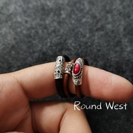 Tibet Chicken Blood Vine Suberect Spatholobus Rattan Ring Silver | Gelang Angur Ayam Rotan Darah Kay