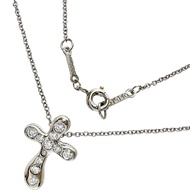TIFFANY&Co./Tiffany 小號十字架 Peretti 鑽石項鍊，Pt950 鉑金，4.1 克，42 厘米，女士款 [二手]
