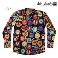 Mr-Junko Long-Sleeved Shirt Embossed Pattern Best Value L-017-L