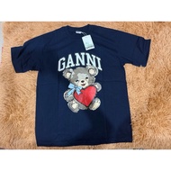 Black Round Neck T-Shirt Ganni Brand Chest Size 42-44 Length 27 Inches ️