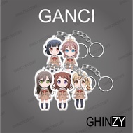 GANTUNGAN Acrylic Anime Ganci Keychain Bang Dream Poppin Party Series 2 Kasumi Tae Ghinzykstuff