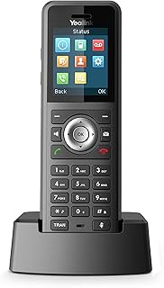 Yealink W59R Cordless Ruggedized DECT IP Phone, Base Station Not Included, 1.8-Inch Color Display, Power Adapter Included