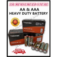 Heavy Duty Toshiba AA & AAA 1.5V Battery (1 Box - 40 Pcs) / Bateri Toshiba AA & AAA (1 Kotak - 40Bij