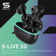 SOUL S-LIVE 50 Premium Low Latency True Wireless Earbuds - Black
