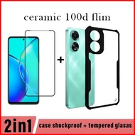 HP SAMSUNG M62 F62 CASE ~ CASING TRANSPARENThp FREE TEMPERED GLASS FULL GLUE ~ GMC