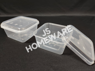 SQ750 (750ml) Square Plastic Disposable Food Container (50pcs±) / Bekas Petak / Bekas Makanan