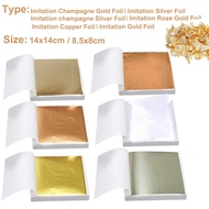 100 pieces of imitation golds, silver, coppers foil, DIY resin, candles, gypsum, nails, craft, leave