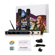 NewBaxs [COD] BG-549 หนึ่งลากและไมโครโฟนสองเสียงคุณภาพสูง 80-150m ตัวรับสัญญาณ UHF FM ที่แตกต่างกันเ