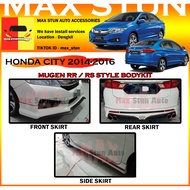 HONDA CITY 2014-2016 MUGEN RR BODYKIT MUGEN RS BUMPER SKIRT LIP FOR CITY 2015 FRONT SKIRT SIDE SKIRT