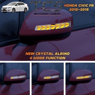 TCS HONDA CIVIC FB 2012-2015 CAR CHROME ALBINO SIDE MIRROR DAY LIGHT LED TURN SIGNAL LIGHT ACCESSORI