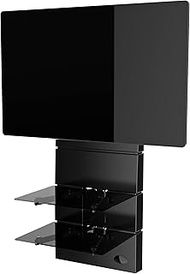 Meliconi Ghost Design 3500 Rotation Black Matt Wall Mount for TVs from 32 to 70 Inches (32 Inches) V