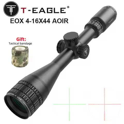 4-16x44 AOIR Tactical Red/Green Crosshair Reticle Optics 4-16X Adjustable Scope Hunting Accessory